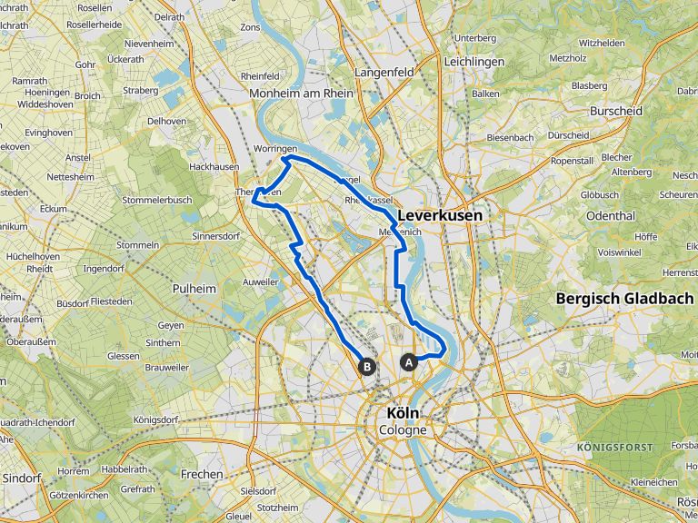 Roaar - Shorty „Kölner Norden“ | Rennrad-Tour | Komoot